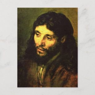 Head of Jesus By Rembrandt Postcard