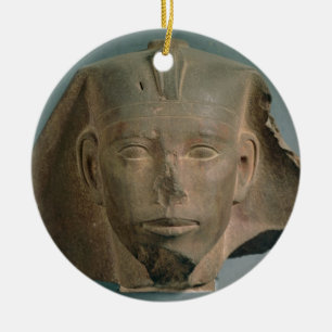 Head of King Djedefre, from Abu Roash, Old Kingdom Ceramic Tree Decoration