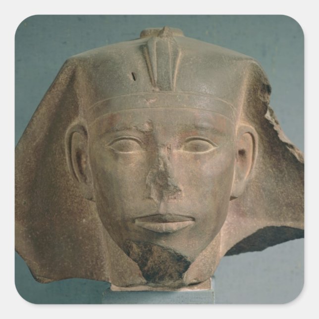 Head of King Djedefre, from Abu Roash, Old Kingdom Square Sticker (Front)