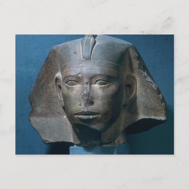 Head of King Djedefre, from Abu Roash, Old Postcard (Front)