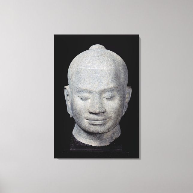 Head of King Jayavarman VII  Bayon Style Canvas Print (Front)