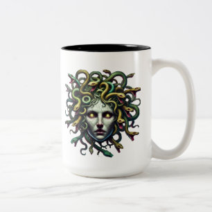 Head of Madusa Two-Tone Coffee Mug