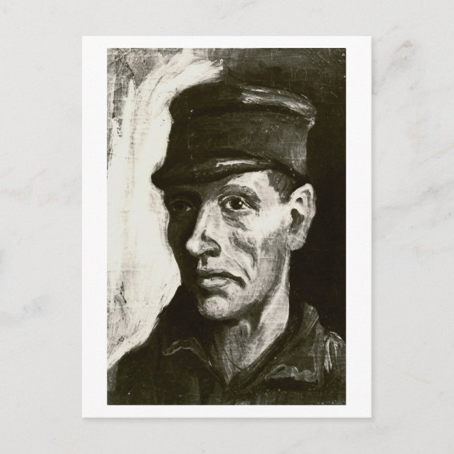 Head of Peasant with Cap, Vincent van Gogh Postcard (Front)