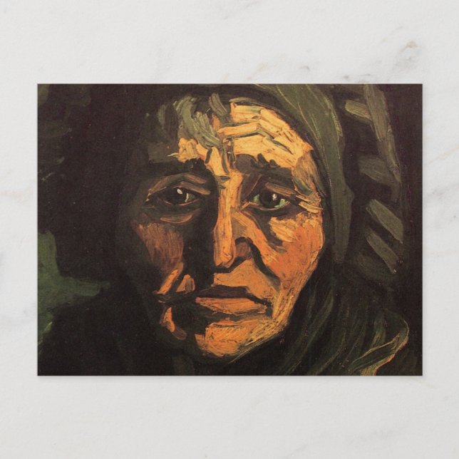 Head of Peasant Woman Lace Cap by Vincent van Gogh Postcard (Front)