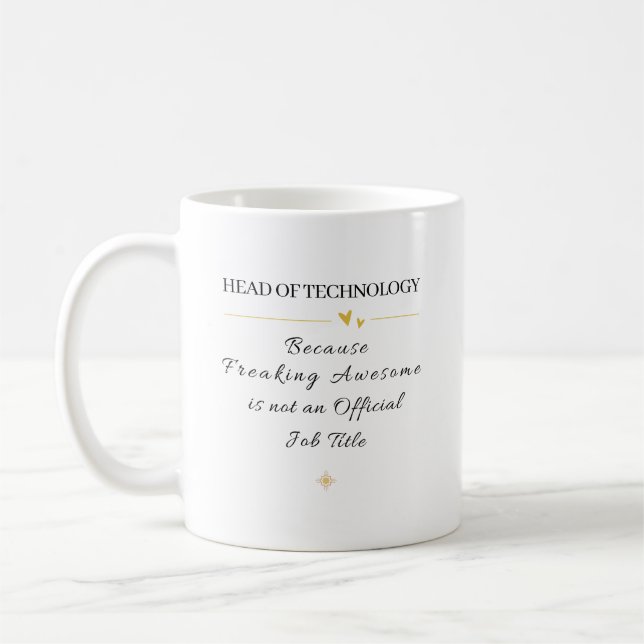 Head of Technology Office Quote Coffee Mug (Left)