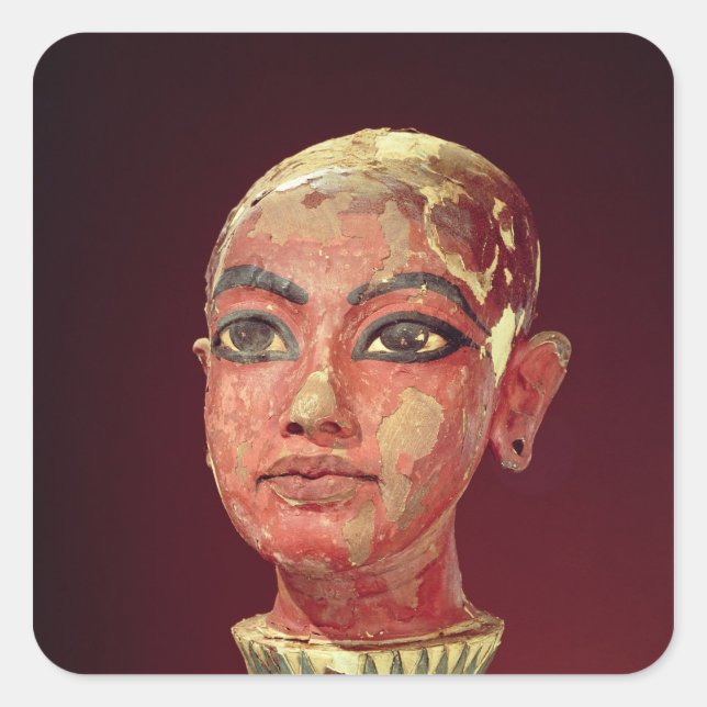 Head of the child king emerging square sticker (Front)