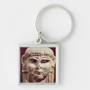 Head of the goddess Ishtar, from Amman, Jordan Key Ring