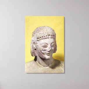 Head of the Rampin Rider, c.550-540 BC Canvas Print