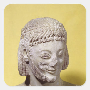 Head of the Rampin Rider, c.550-540 BC Square Sticker