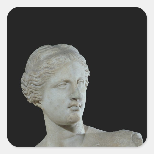 Head of the Venus de Milo, c.100 BC Square Sticker (Front)