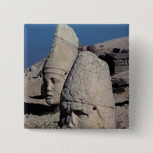 Head of Zeus-Oromandes and a goddess 15 Cm Square Badge