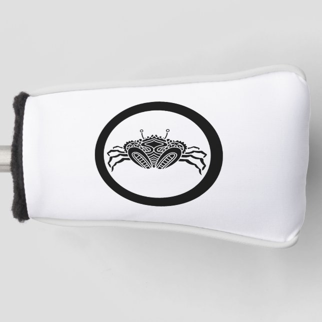 Head-on sea crab in circle golf head cover (Front)