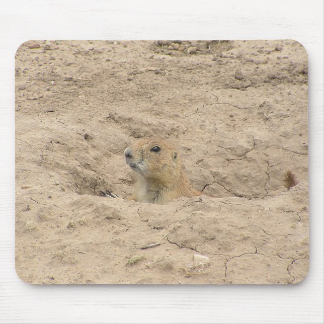 Head Out Of Burrow Mouse Mat (Front)