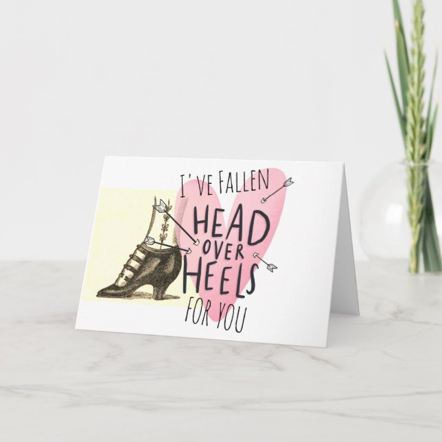 Head Over Heels For You Valentine's Day Card (Front)