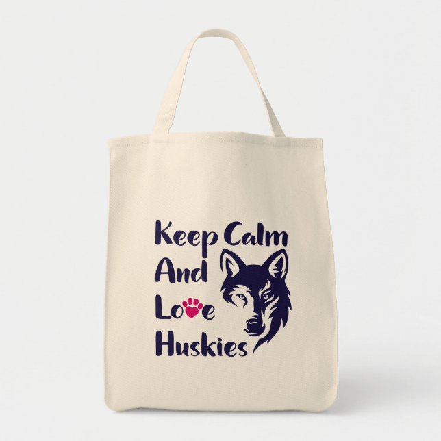 Head Siberian Husky Vintage Tote Bag (Front)
