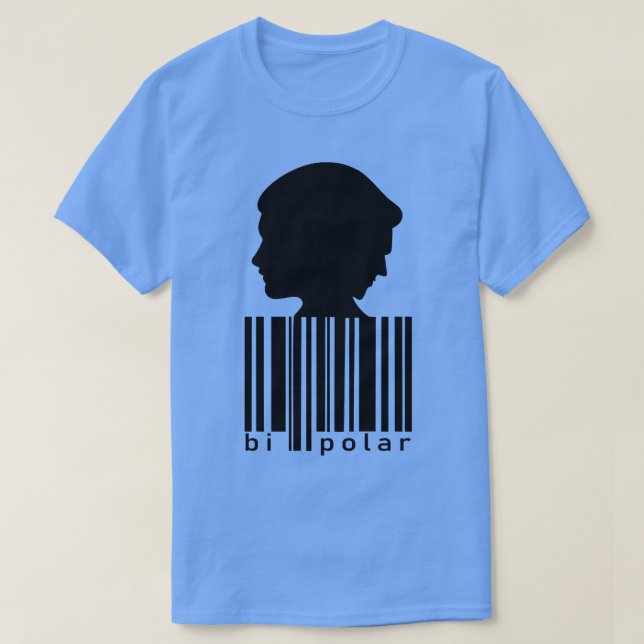 Head silhouette with barcode T-Shirt (Design Front)