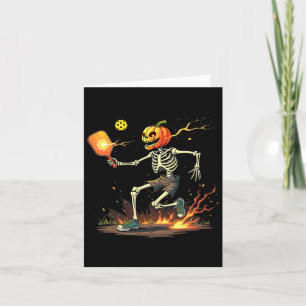Head Skeleton Pickleball Halloween Spooky Sports  Card