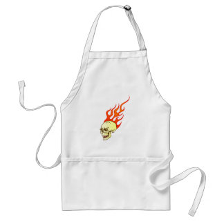 head skull flames flames standard apron