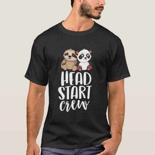 Head Start Crew Teacher Headstart School Preschool T-Shirt (Front)