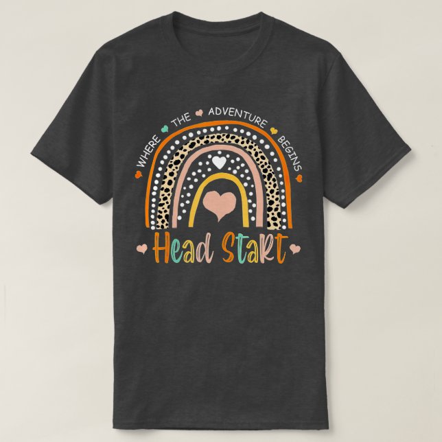 Head Start Rainbow Leopard Back To School 2022 App T-Shirt (Design Front)