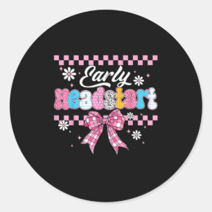 Head Start Teacher Back To School Early Learning M Classic Round Sticker