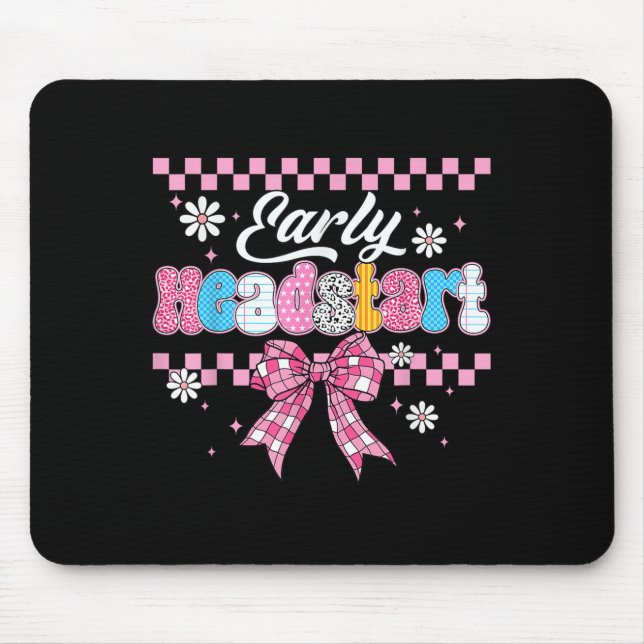 Head Start Teacher Back To School Early Learning M Mouse Mat (Front)