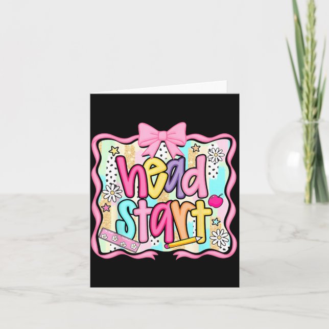 Head Start Team Homeschool Teacher Headstart Back Card (Front)