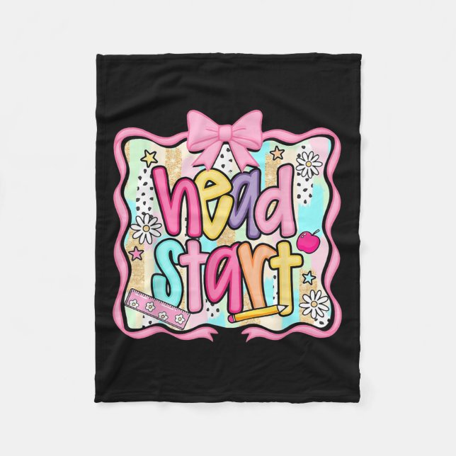 Head Start Team Homeschool Teacher Headstart Back  Fleece Blanket (Front)