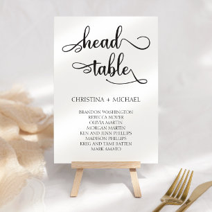 Head Table Wedding Seating Chart Card 3.5x5