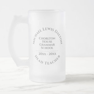 Head Teacher Award Frosted Glass Beer Mug