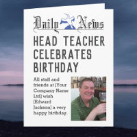Head Teacher Birthday Card to Personalise