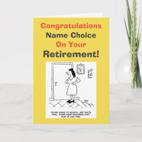 Funny Teacher Retirement Cards | Zazzle UK