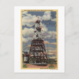 Head Tower, Mixing Plant, Shasta Dam Postcard