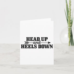 Head Up & Heels Down Horseback Riding Horse Gi Card