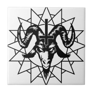 Head with Chaos Star (black) Tile