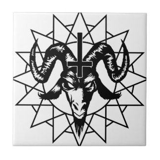 Head with Chaos Star (black) Tile