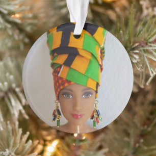 Head Wrap Doll Ornament