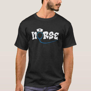 Headbands With Stethoscope Nurse Graphic For Women T-Shirt