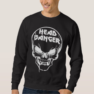 Headbanger Heavy Metal Rocker Dubstep Techno Rave  Sweatshirt