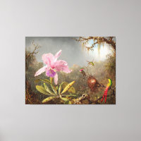 HEADE  Cattleya Orchid and Three Humminbird (1871)