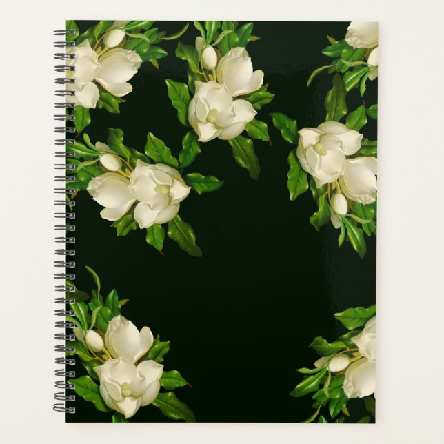 Heade Giant Magnolia Flower Blossoms Planner (Front)