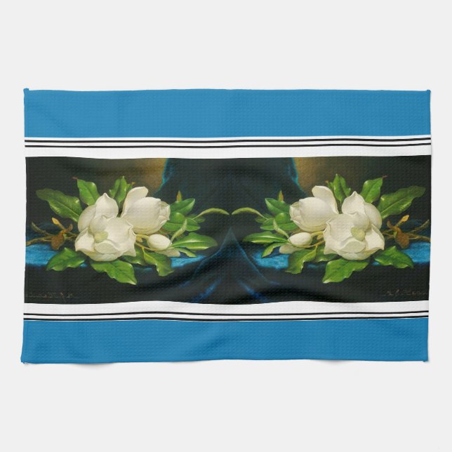Heade Giant Magnolia Flower Blossoms Towel (Horizontal)