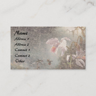 Heade Hummingbird Bird Orchid Floral Business Card