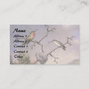 Heade Hummingbird Birds Animals Nest Business Card