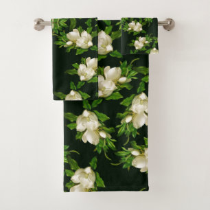 Heade Magnolia Flower Blossoms Bath Towel Set