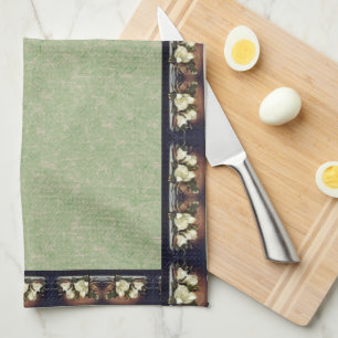 Heade Magnolia Flowers Floral Kitchen Towels
