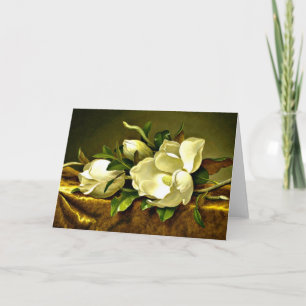 Heade - Magnolias on Gold Velvet Cloth Card