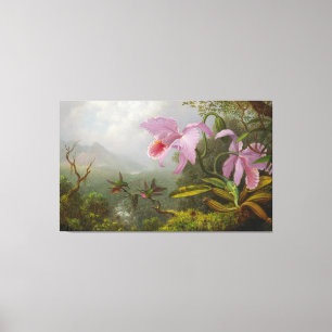 HEADE - Two Sun Angel Hummingbirds on a Branch - Canvas Print