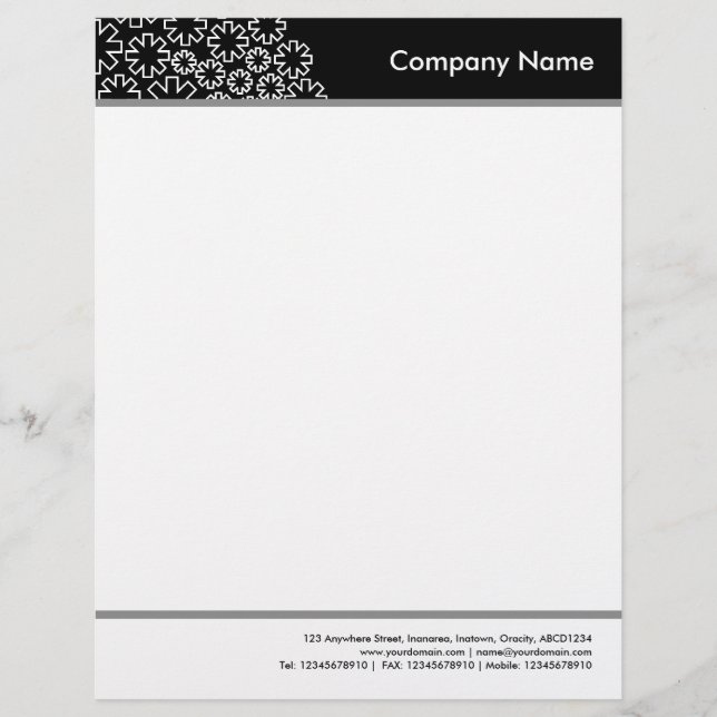 Headed and Footed - Asterisk Letterhead (Front)