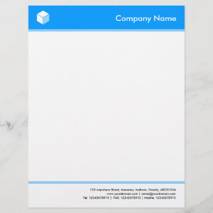 Headed and Footed - Blue 0099FF Customised Letterhead